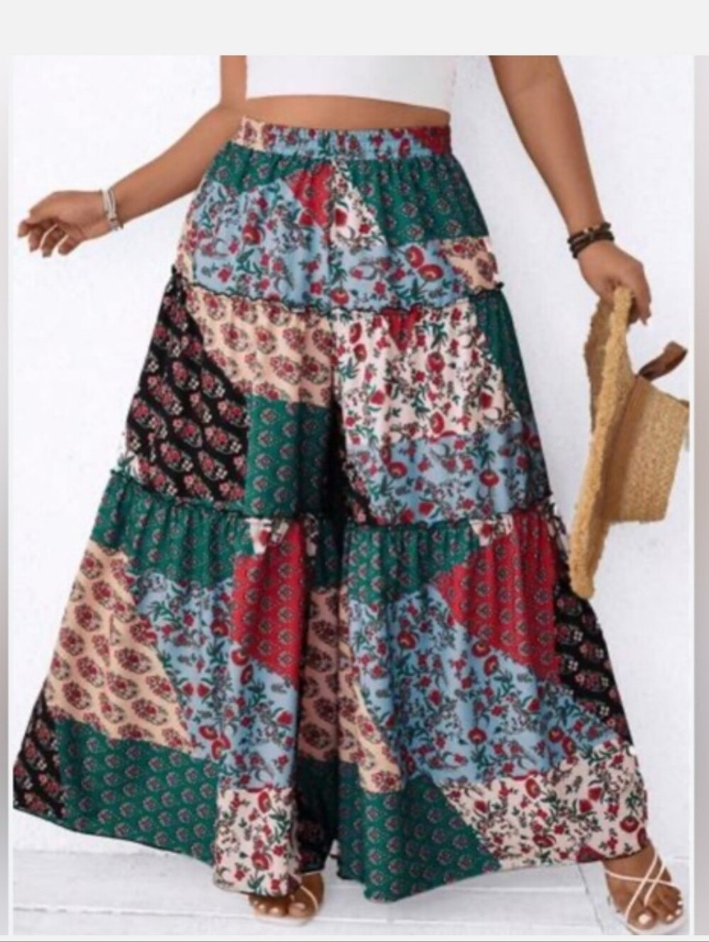 BellanBlue Multicolor Patchwork Maxi Skirt